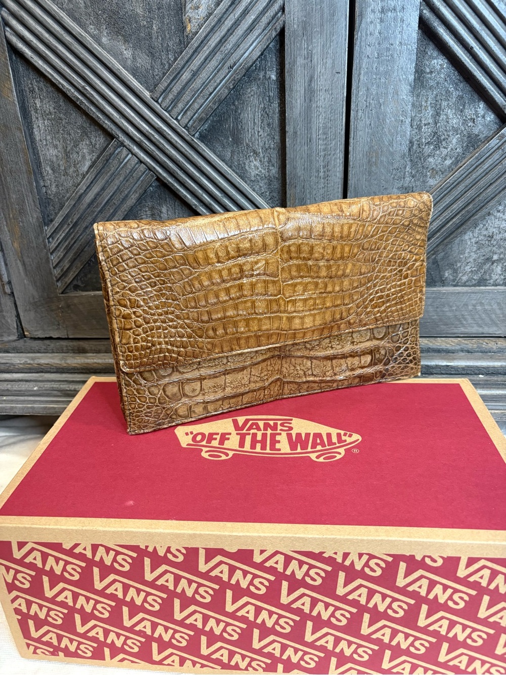 Crocodile Leather Vintage Wallet